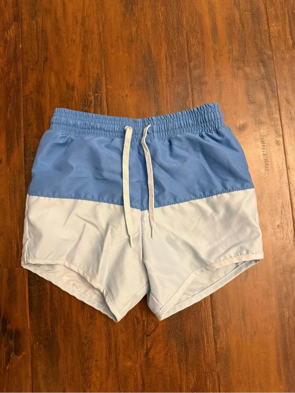 Minnow swim blue color block boardies swim trunks